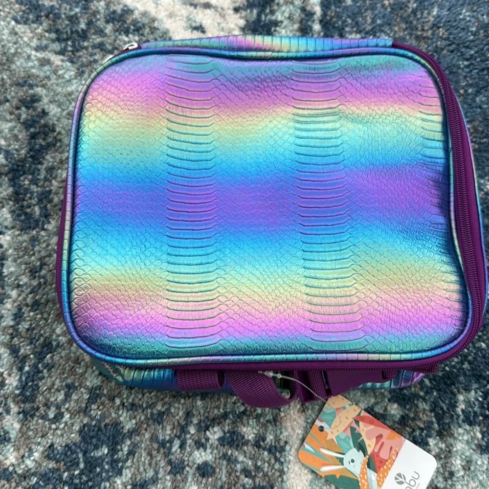 Kids Mermaid Backpack with Pom-Pom Charm and Lunch Bag